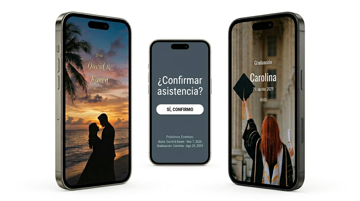 Vista previa de invitaciones digitales